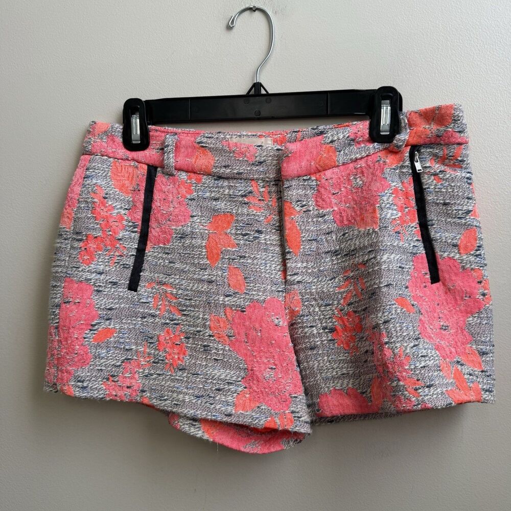 Anthropologie Womens Nomad Morgan Carper Tweed Gardenside Shorts Size 6